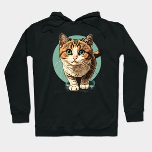 Cute Fat Cat Lover - Amazing Pastel Cat Face Hoodie